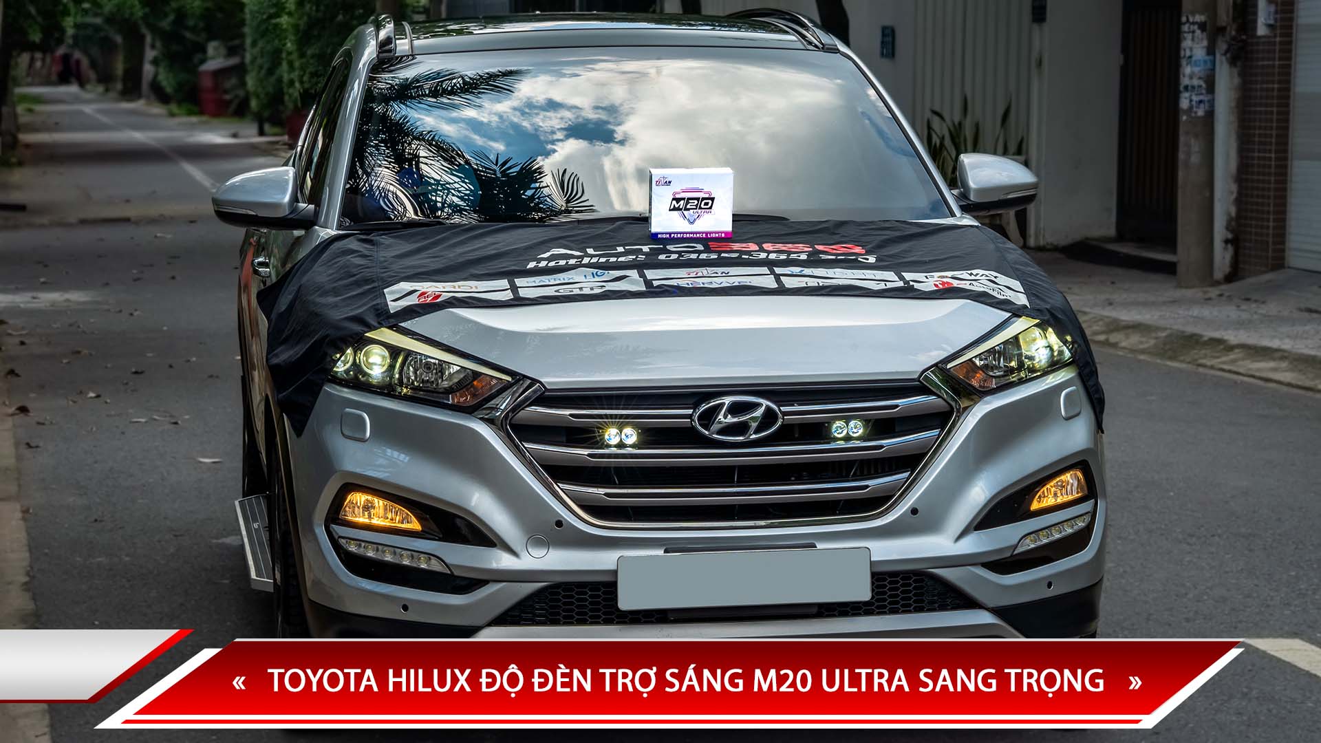 TOYOTA HILUX ĐỘ ĐÈN TRỢ SÁNG M20 ULTRA SANG TRỌNG
